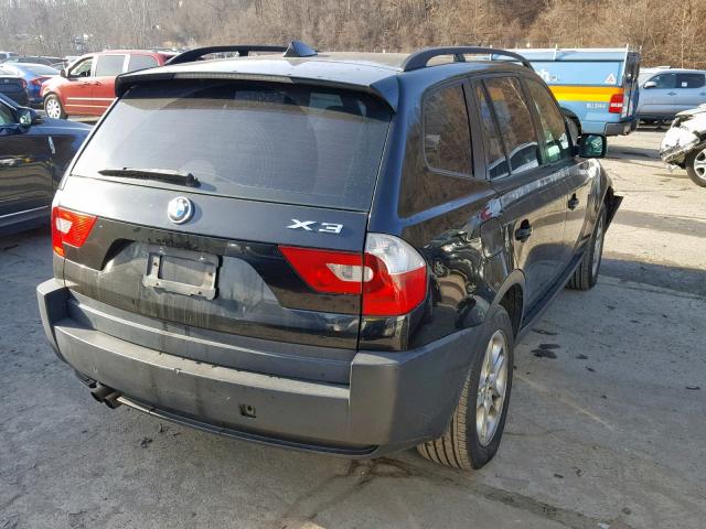 WBXPA73474WC35250 - 2004 BMW X3 2.5I BLACK photo 4