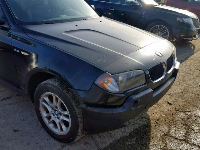 WBXPA73474WC35250 - 2004 BMW X3 2.5I BLACK photo 9