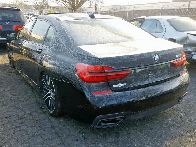 WBA7F0C53HGM21389 - 2017 BMW 750 I BLACK photo 3