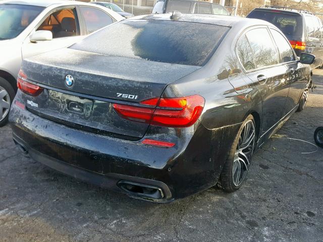 WBA7F0C53HGM21389 - 2017 BMW 750 I BLACK photo 4