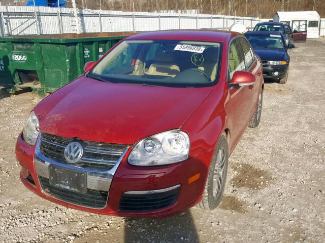 3VWRF71K06M707827 - 2006 VOLKSWAGEN JETTA 2.5 BURGUNDY photo 2