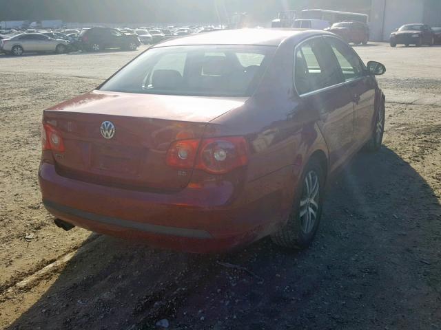 3VWRF71K06M707827 - 2006 VOLKSWAGEN JETTA 2.5 BURGUNDY photo 4