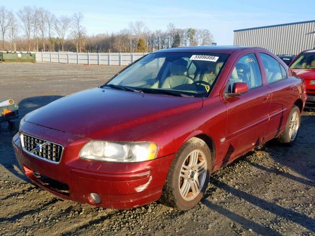 YV1RH592652485302 - 2005 VOLVO S60 2.5T RED photo 2