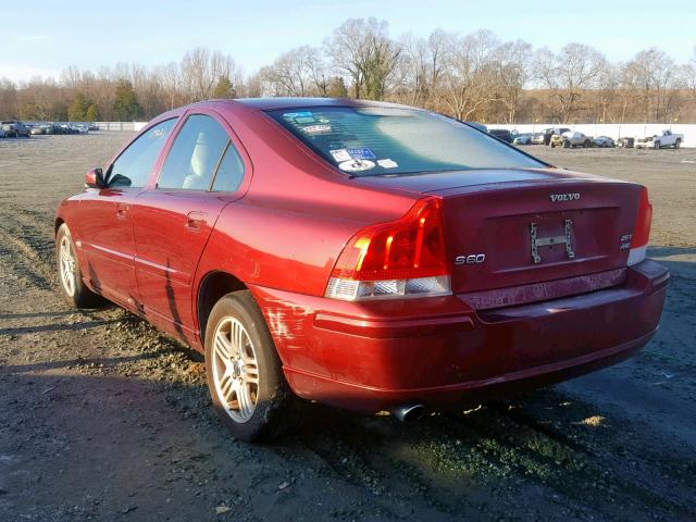 YV1RH592652485302 - 2005 VOLVO S60 2.5T RED photo 3