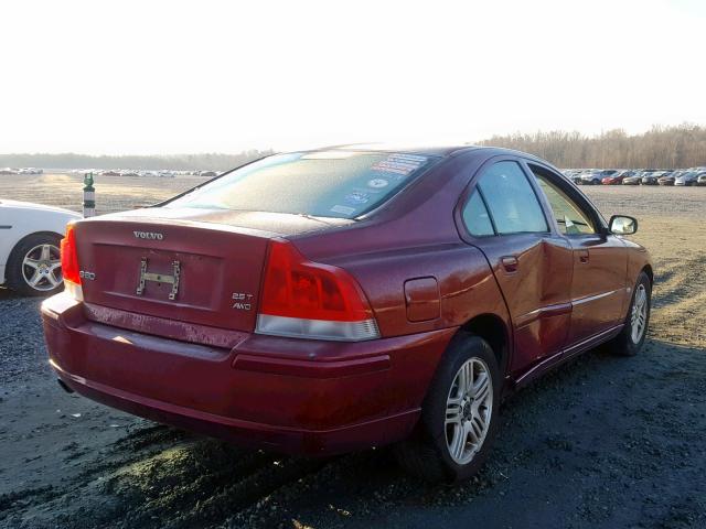 YV1RH592652485302 - 2005 VOLVO S60 2.5T RED photo 4