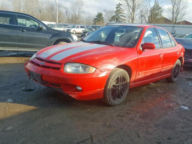 3G1JH52F44S173281 - 2004 CHEVROLET CAVALIER L RED photo 2