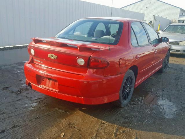 3G1JH52F44S173281 - 2004 CHEVROLET CAVALIER L RED photo 4