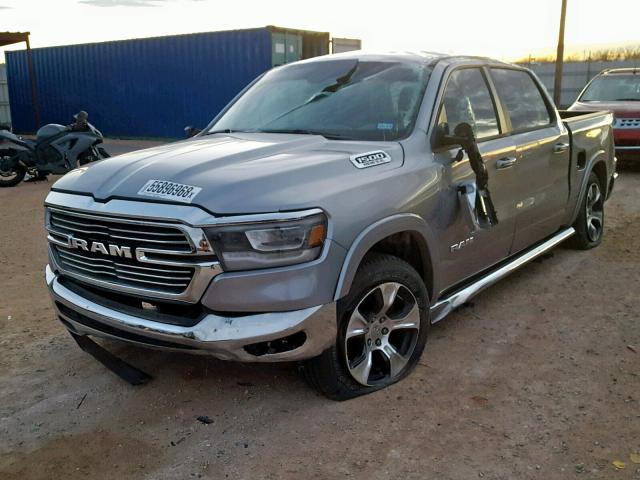 1C6RREJT9KN502781 - 2019 RAM 1500 LARAM SILVER photo 2