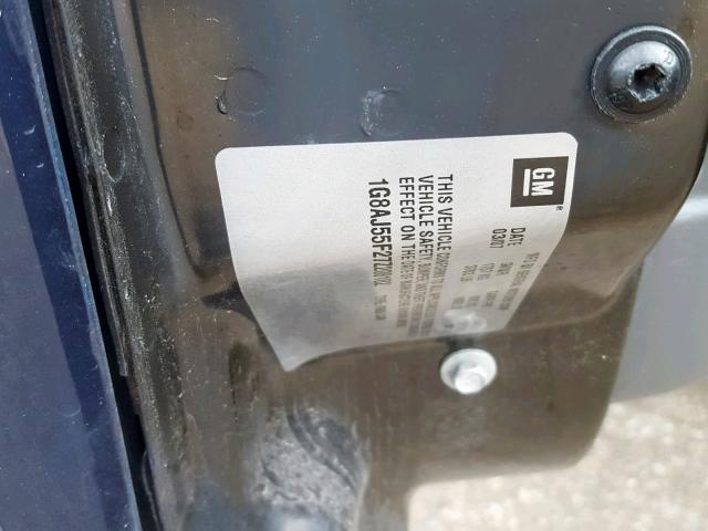 1G8AJ55F27Z208182 - 2007 SATURN ION LEVEL BLUE photo 10