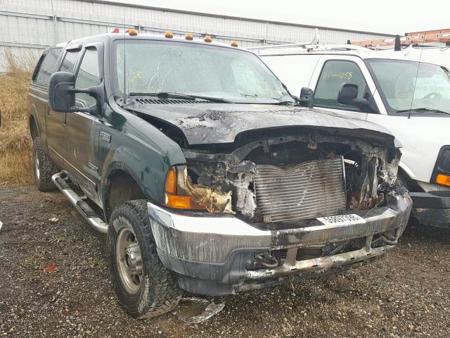 1FTSW31F51EC42203 - 2001 FORD F350 SRW S GREEN photo 1