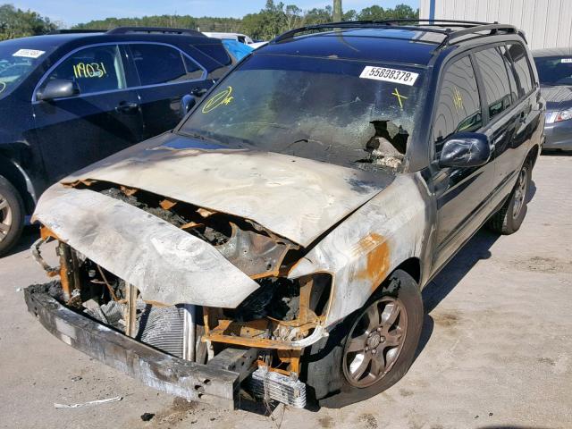 JTEDD21A940084670 - 2004 TOYOTA HIGHLANDER BLACK photo 2