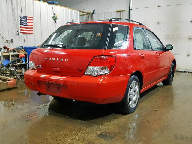 JF1GG65574H821238 - 2004 SUBARU IMPREZA TS RED photo 4