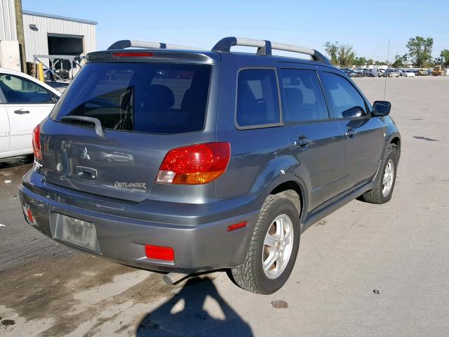 JA4LZ31F04U004257 - 2004 MITSUBISHI OUTLANDER GRAY photo 4