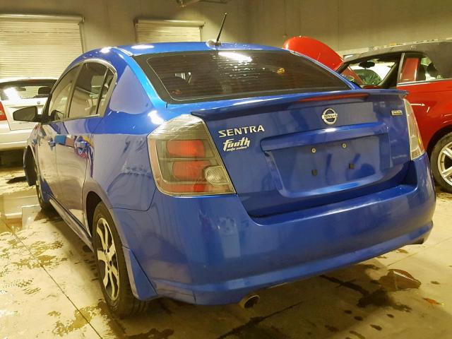 3N1AB6AP5BL726023 - 2011 NISSAN SENTRA 2.0 BLUE photo 3