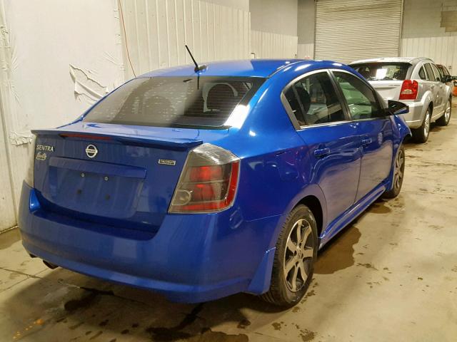 3N1AB6AP5BL726023 - 2011 NISSAN SENTRA 2.0 BLUE photo 4