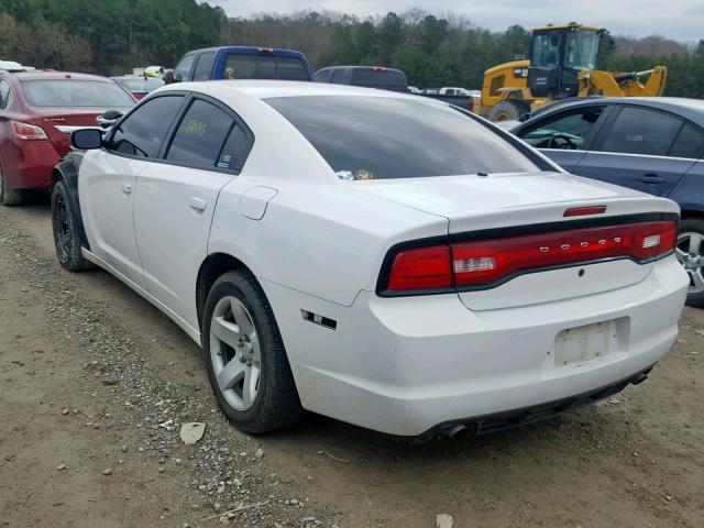 2C3CDXAT1EH172399 - 2014 DODGE CHARGER PO WHITE photo 3