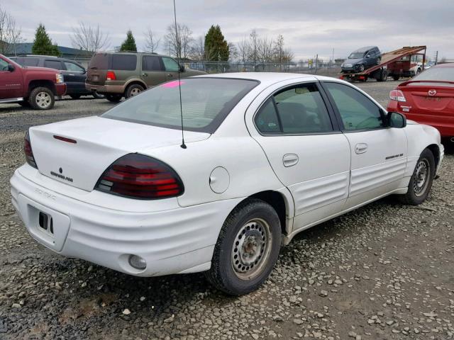 1G2NE52E1XM796648 - 1999 PONTIAC GRAND AM S WHITE photo 4