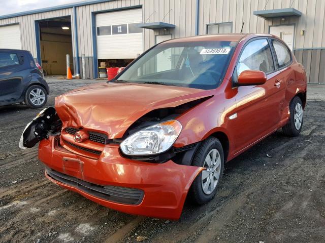 KMHCM3AC9AU167989 - 2010 HYUNDAI ACCENT BLU ORANGE photo 2