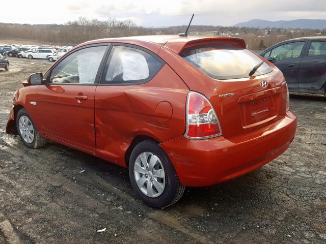 KMHCM3AC9AU167989 - 2010 HYUNDAI ACCENT BLU ORANGE photo 3