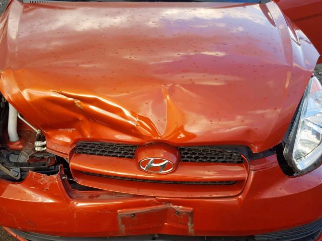 KMHCM3AC9AU167989 - 2010 HYUNDAI ACCENT BLU ORANGE photo 7