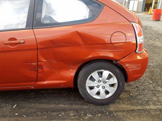 KMHCM3AC9AU167989 - 2010 HYUNDAI ACCENT BLU ORANGE photo 9