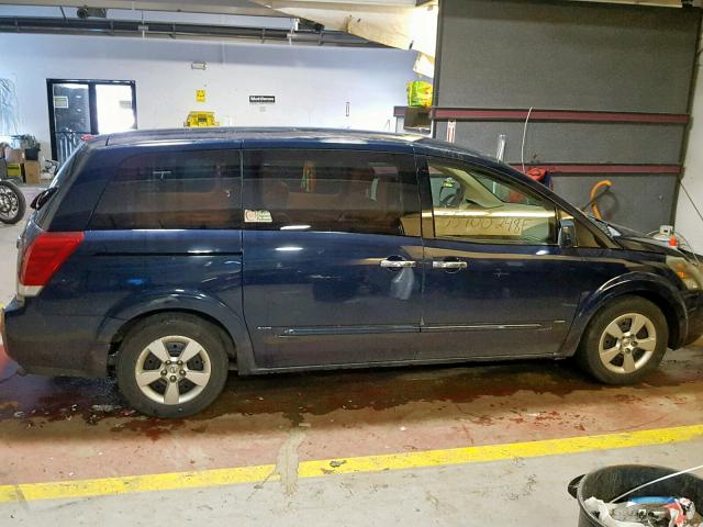 5N1BV28U17N135459 - 2007 NISSAN QUEST S BLUE photo 9