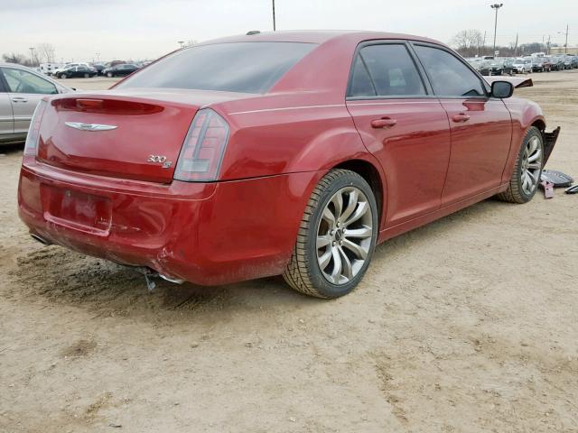 2C3CCABG2EH373195 - 2014 CHRYSLER 300 S RED photo 4