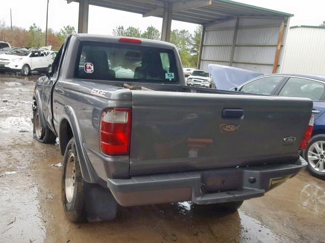 1FTYR10U34TA06204 - 2004 FORD RANGER GRAY photo 3