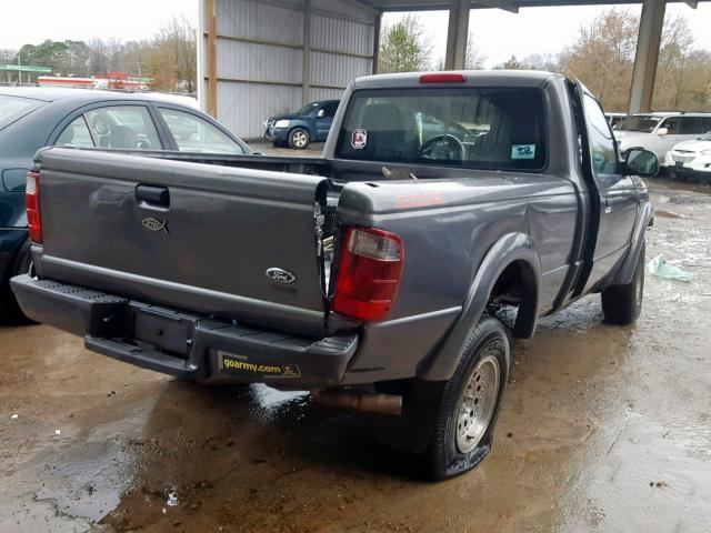 1FTYR10U34TA06204 - 2004 FORD RANGER GRAY photo 4