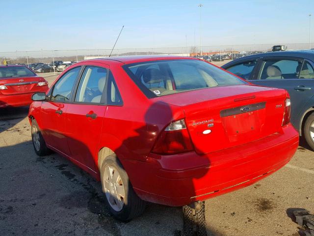 1FAFP34N26W127339 - 2006 FORD FOCUS ZX4 RED photo 3