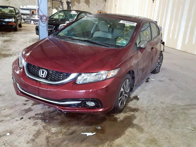 19XFB2F92DE200137 - 2013 HONDA CIVIC EXL Tünd qırmızı foto 2