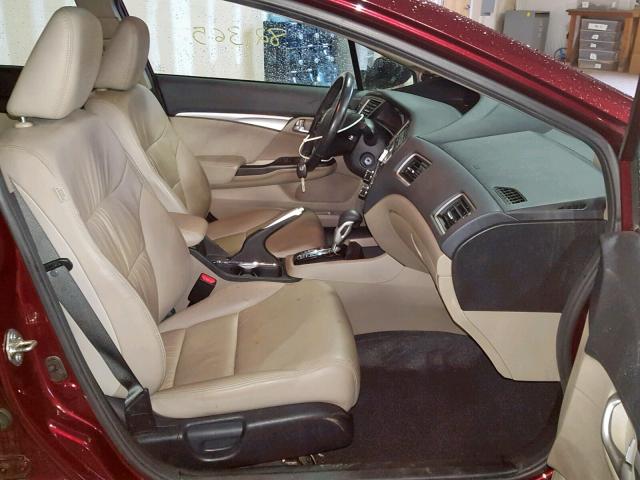 19XFB2F92DE200137 - 2013 HONDA CIVIC EXL Tünd qırmızı foto 5