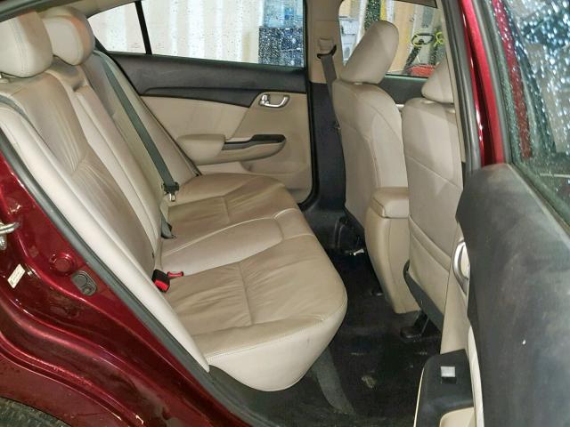 19XFB2F92DE200137 - 2013 HONDA CIVIC EXL Tünd qırmızı foto 6