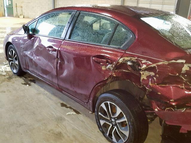 19XFB2F92DE200137 - 2013 HONDA CIVIC EXL Tünd qırmızı foto 9