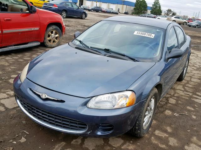 1C3EL46X43N558213 - 2003 CHRYSLER SEBRING LX BLUE photo 2