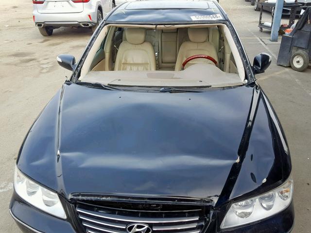 KMHFC46F37A231298 - 2007 HYUNDAI AZERA SE BLACK photo 9