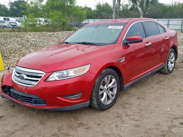 1FAHP2EW7BG133149 - 2011 FORD TAURUS SEL RED photo 2