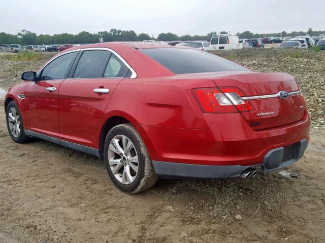 1FAHP2EW7BG133149 - 2011 FORD TAURUS SEL RED photo 3