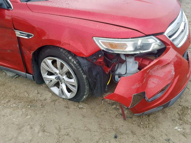 1FAHP2EW7BG133149 - 2011 FORD TAURUS SEL RED photo 9