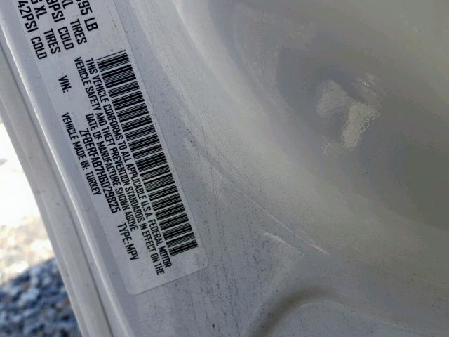 ZFBERFAB7H6D29825 - 2017 RAM PROMASTER 白色 照片 10