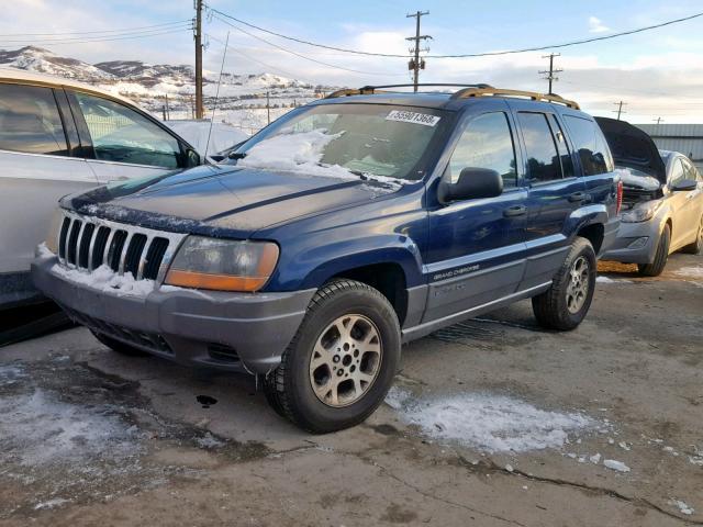 1J4GW48S01C606709 - 2001 JEEP GRAND CHER BLUE photo 2