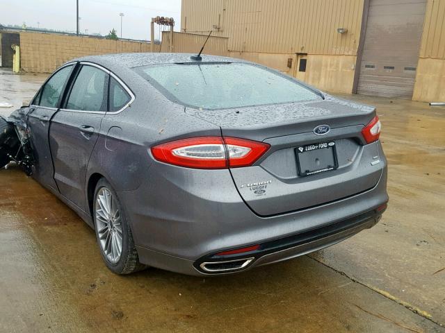 3FA6P0H91DR156519 - 2013 FORD FUSION SE CHARCOAL photo 3