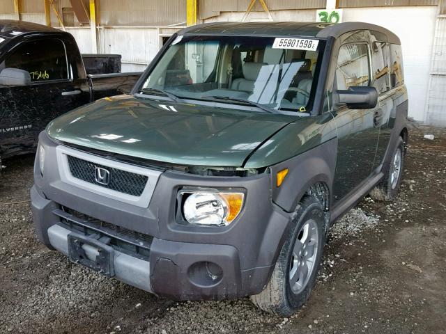 5J6YH18655L003888 - 2005 HONDA ELEMENT EX GREEN photo 2