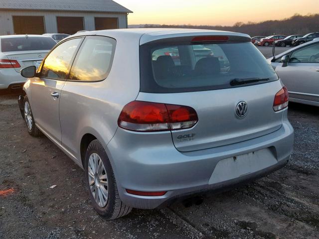 WVWBB7AJ6DW005449 - 2013 VOLKSWAGEN GOLF 银色 照片 3