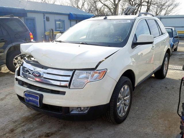 2FMDK39C28BB36811 - 2008 FORD EDGE LIMIT WHITE photo 2