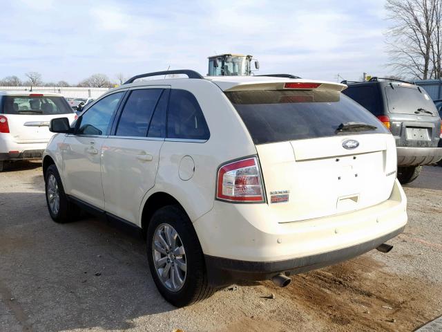 2FMDK39C28BB36811 - 2008 FORD EDGE LIMIT WHITE photo 3