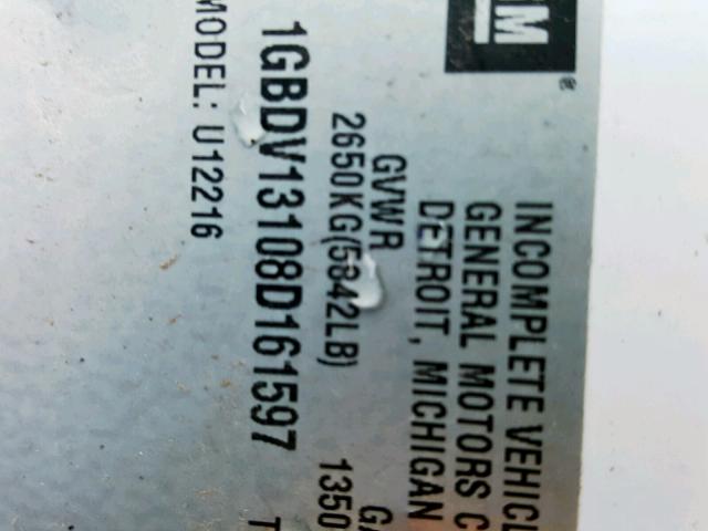 1GBDV13108D161597 - 2008 CHEVROLET UPLANDER I 白色 照片 10