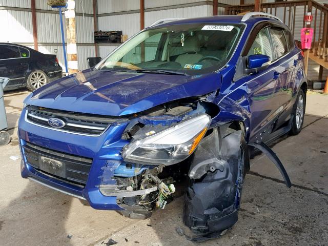 1FMCU9JX8EUB91986 - 2014 FORD ESCAPE TIT BLUE photo 2