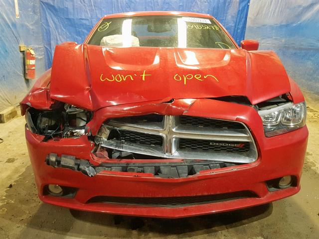 2C3CDXJG8CH183786 - 2012 DODGE CHARGER SX RED photo 9