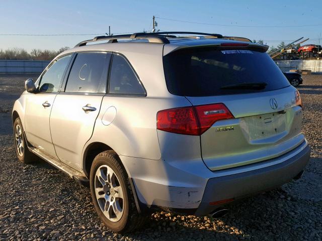 2HNYD28699H519241 - 2009 ACURA MDX TECHNO SILVER photo 3